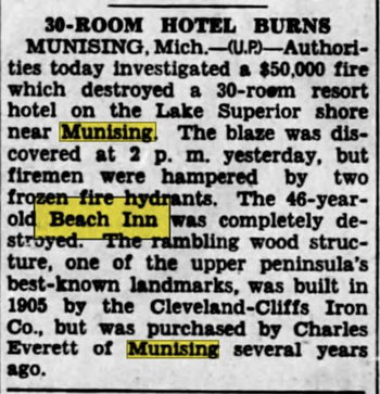 Beach Inn - Deb 1951 Article On Fire (newer photo)